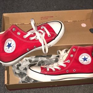 Red high  top converse